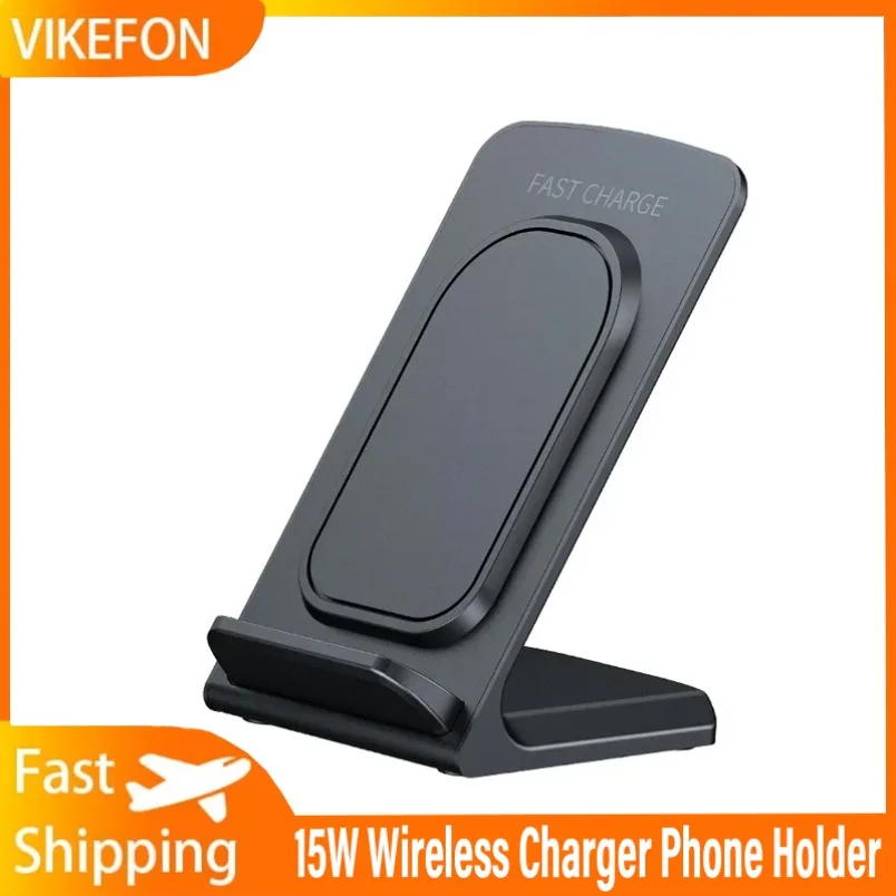 

Беспроводное зарядное устройство 15 Вт, держатель для телефона, настольная док-станция, подставка для iPhone 16-12 Pro Max Plus Samsung S25, станция быстрой зарядки Xiaomi