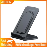 15W Wireless Charger Phone Holder Desktop Dock Stand For iPhone 16-12 Pro Max Plus Samsung S25 Xiaomi Fast Charging Station
