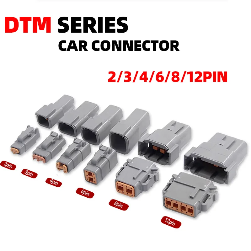 Deutsch DTM06 DTM04 2 3 4 6 8 12P Engine Gearbox Waterproof Electrical Connector For Car Bus Motor Truck With Terminals