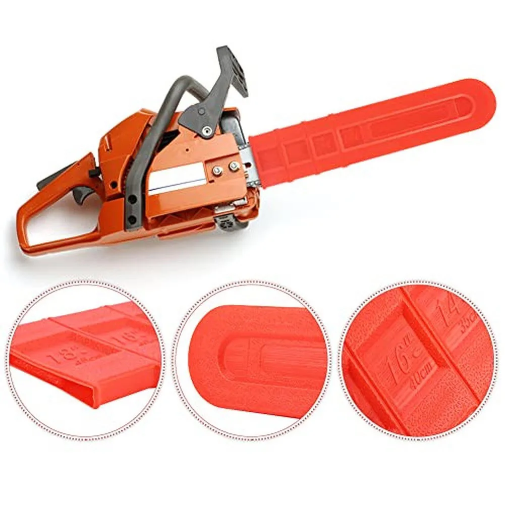 Red Plastic Scabbard Guard Lightweight Chainsaw Guard Chainsaw Cover Cutting Tool Case Lightweight Design Scratch Resistant