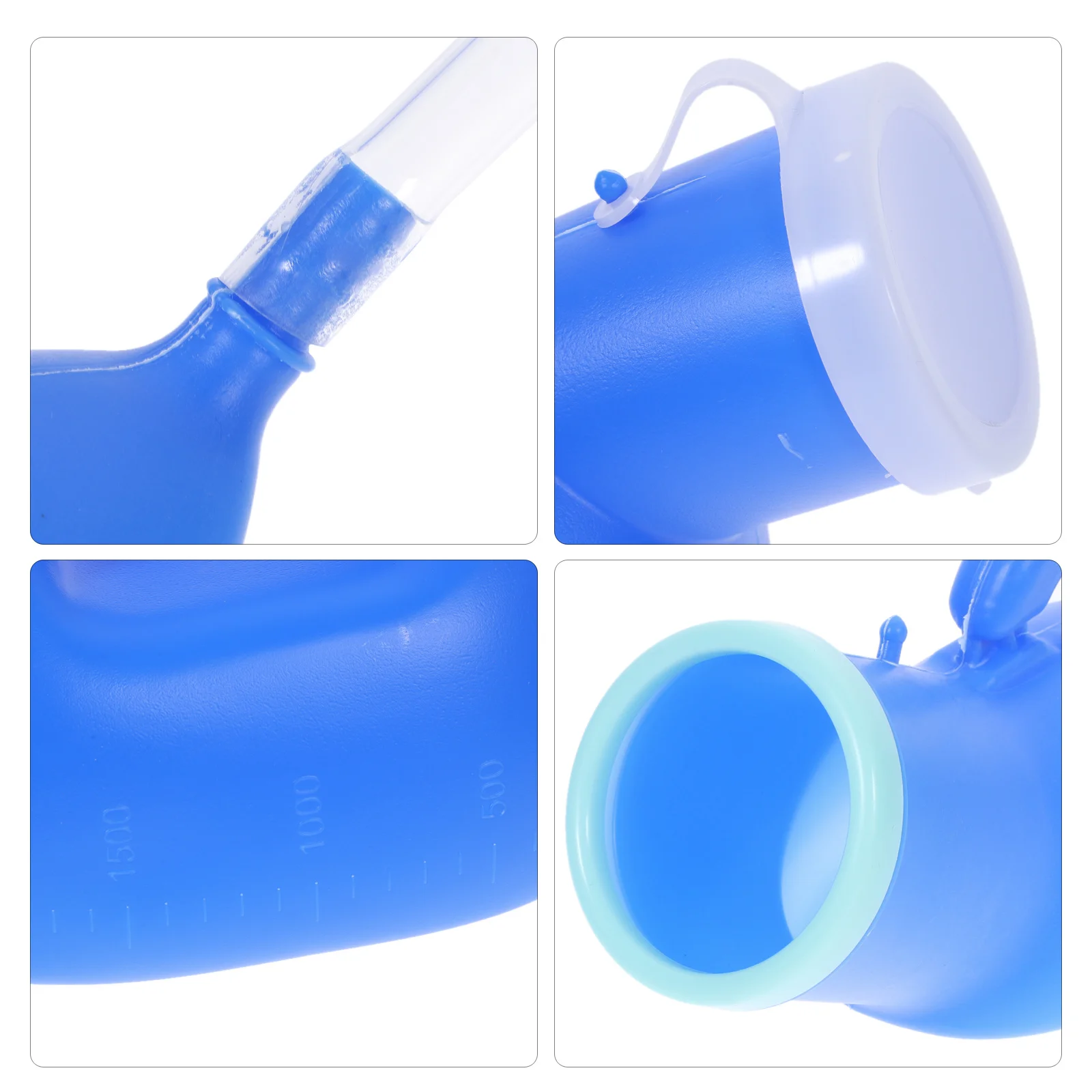 

1Set Small Urinal Pot with Tube for Elderly Men Portable Emergency Bedside Use Plastic Urination Device White