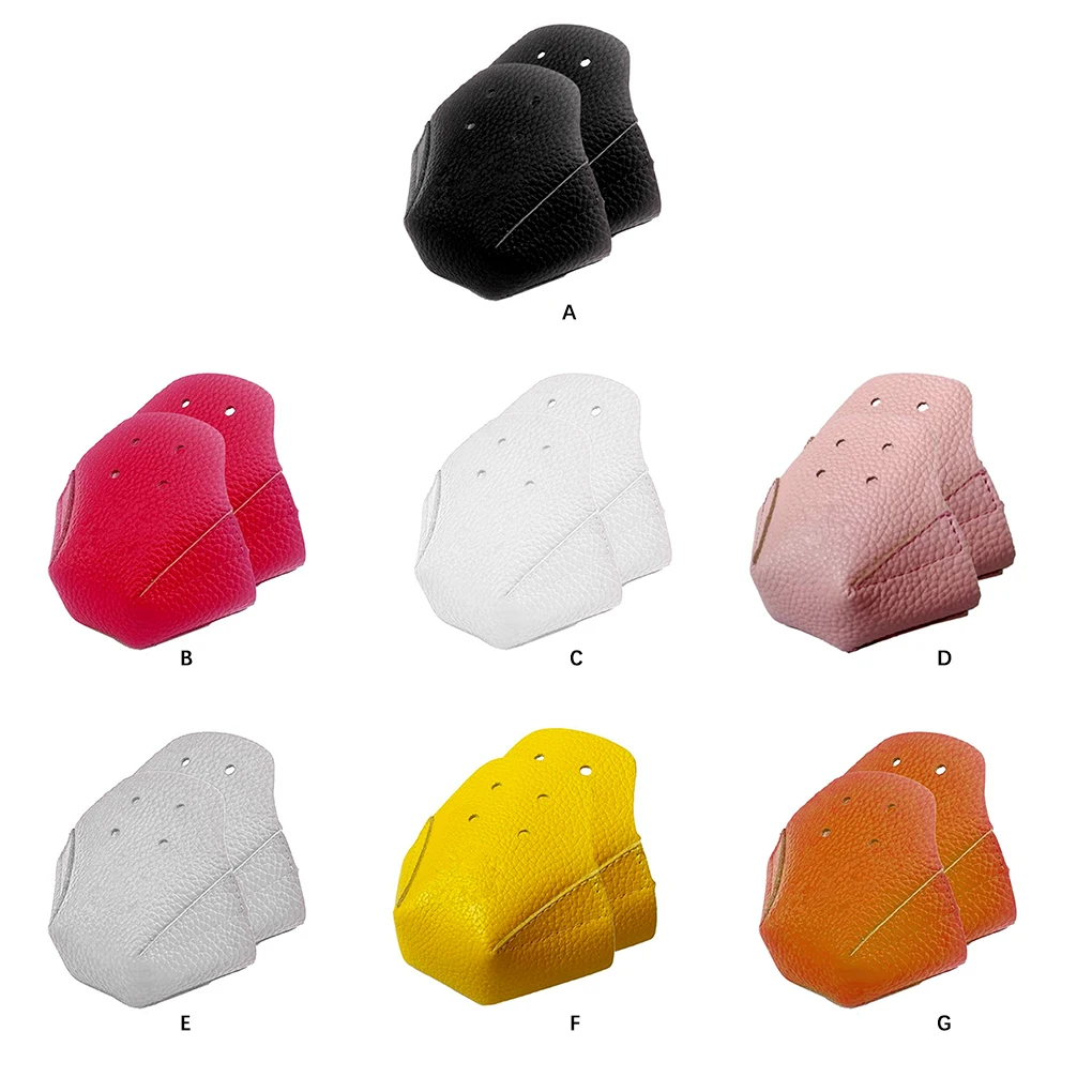 1 Pair Skates Anti-friction Toe Cap Guards Foldable Skating Cover with 4 Holes Protector for Outdoor Training  Pink