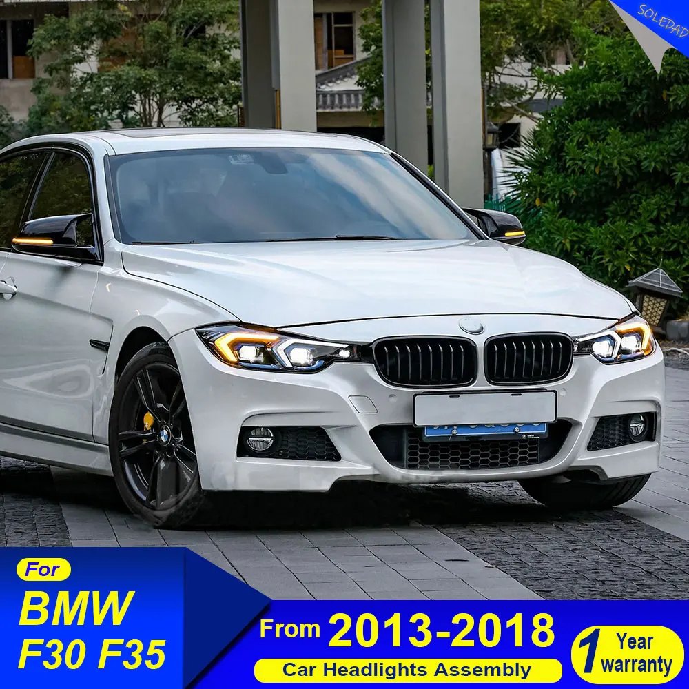 

Автомобильные фары для BMW F30 2013 2014 2015 2016-2019 F35 фары 3 серии DRL указатель поворота дальнего света линзы проектора ангельского глаз