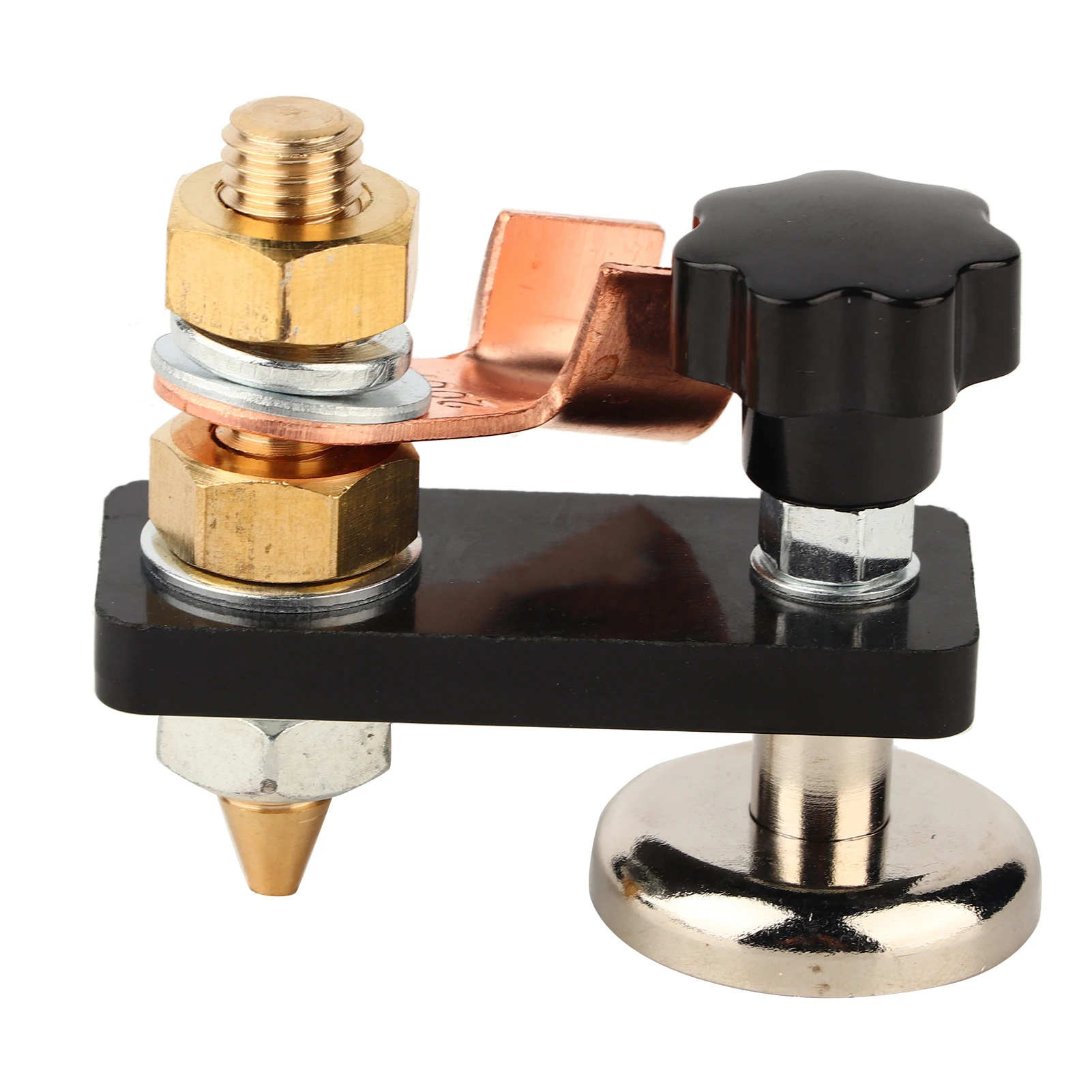 

Brass Grounding Connector, Welding Magnetic Head Soldering Grounding Connector Tool 0.2in Insulation Board Single Head