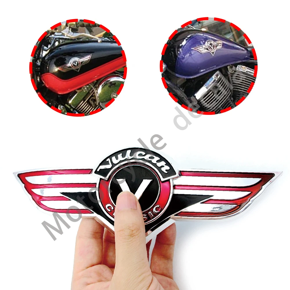 For Kawasaki VN Vulcan Classic VN400 VN500 VN800 VN1500 New Motorcycle Fuel Gas Tank Stickers Auto Parts 3D Emblem Badge Decals