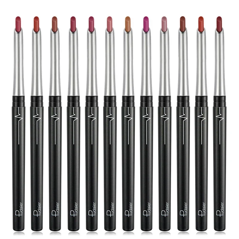 Lip Liner Potlood Waterdicht 2-in-1 Rijke Kleur Hydraterende Matte Lippen Make-Up Lippenstift Hoge Kleurweergave Lipliner