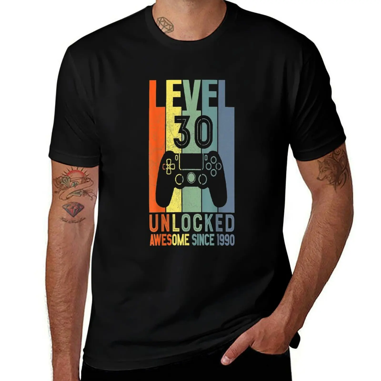Level 30 Unlocked Awesome Since 1990 30 Birthday Gift T-Shirt Holiday Simple Tee Shirt