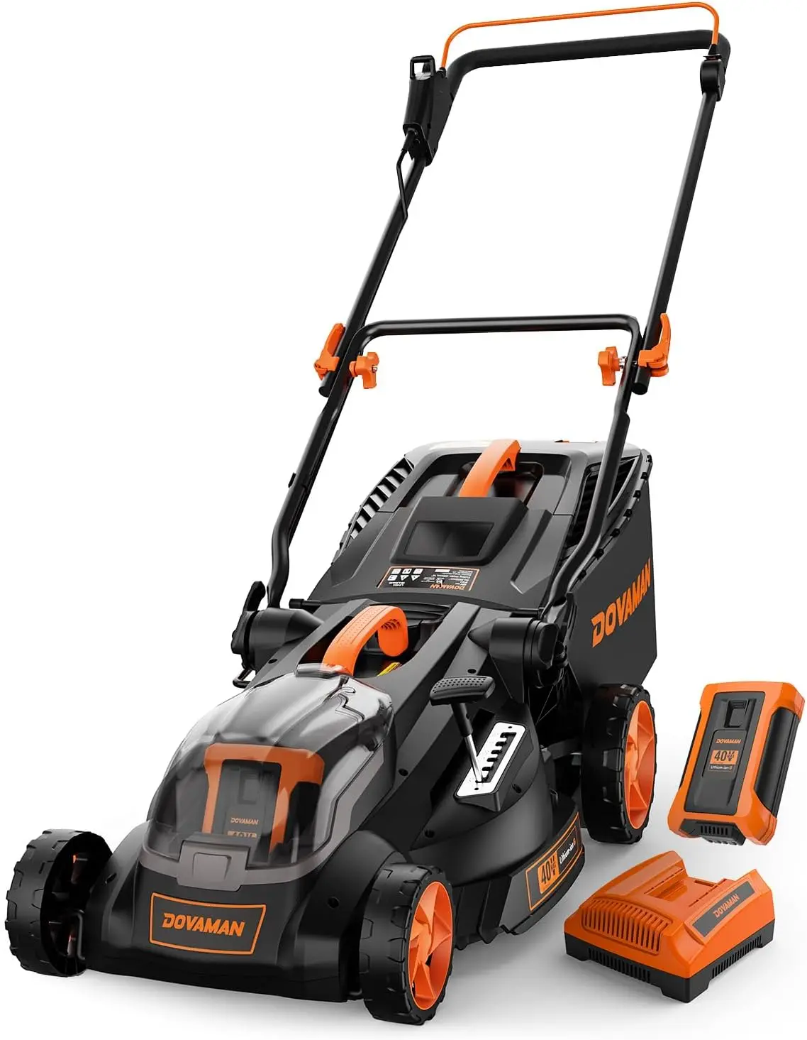 

Cordless Brushless Push Lawn Mower 40V 19 Inch 6 Cutting Height Positions 132 Gallon Bag Foldable Design