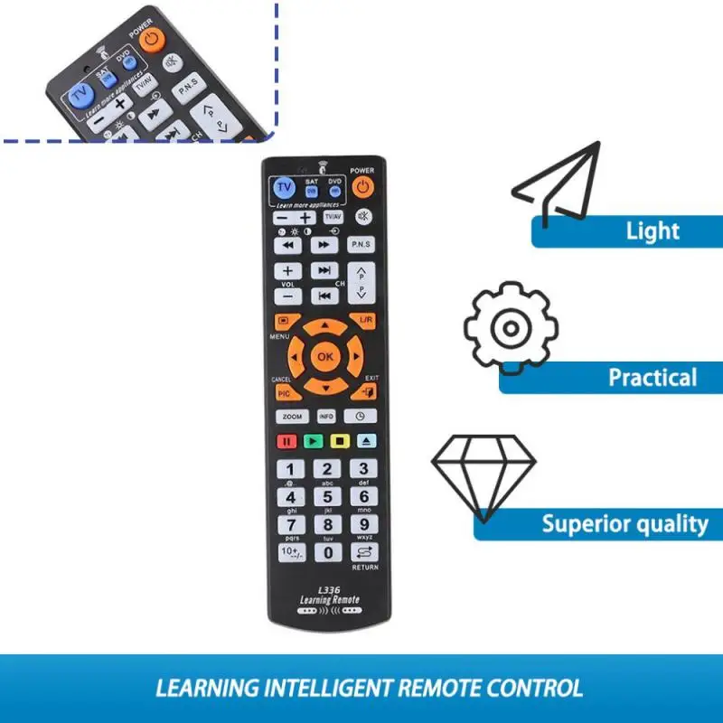 Smart L336 Remote Controler IR Learning Controller With Learn Function For TV/VCR/SAT/CBL/STR-T/DVD/VCD/ /HI-FI Universal