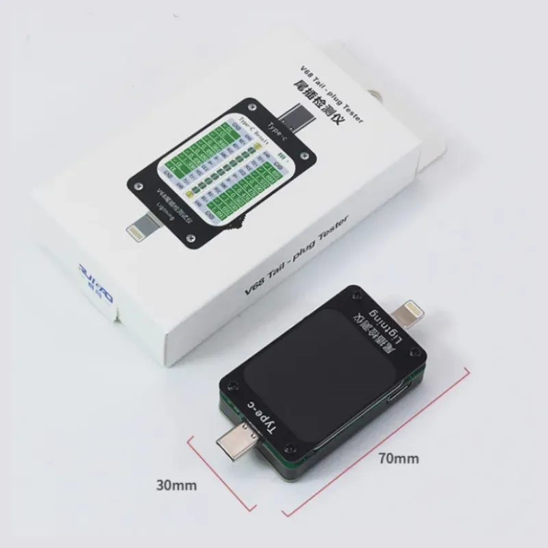

RUGAO V68 USB-зарядка, полный спектр автоматической хвостовой вилки Android Type-C для iphone, инструмент обнаружения хвостовой вилки устройства интерфейса