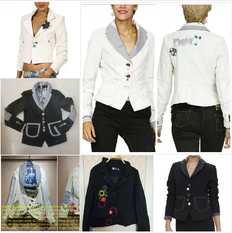 2025 Foreign Trade Spain Original Single Women's Coat Embroidered Printed Retro Color Buckle Designer Versatile Small Suit
