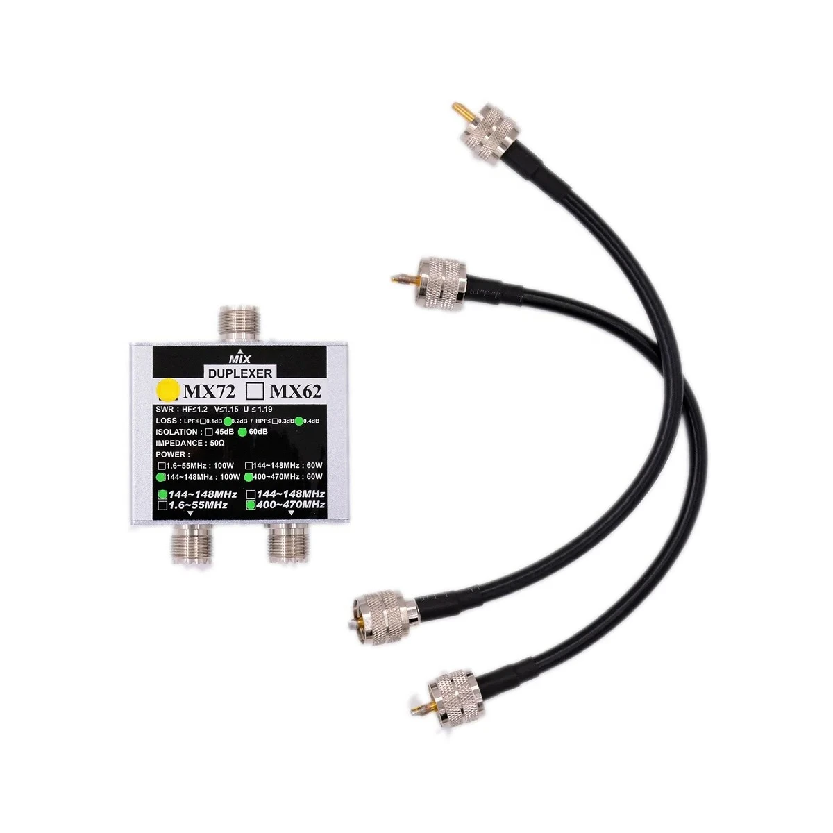 mx72-antenna-combiner-vhf-uhf-multi-frequency-transit-station-duplexer-60db-isolation-indoor-use-ham-radio-diy-accessory
