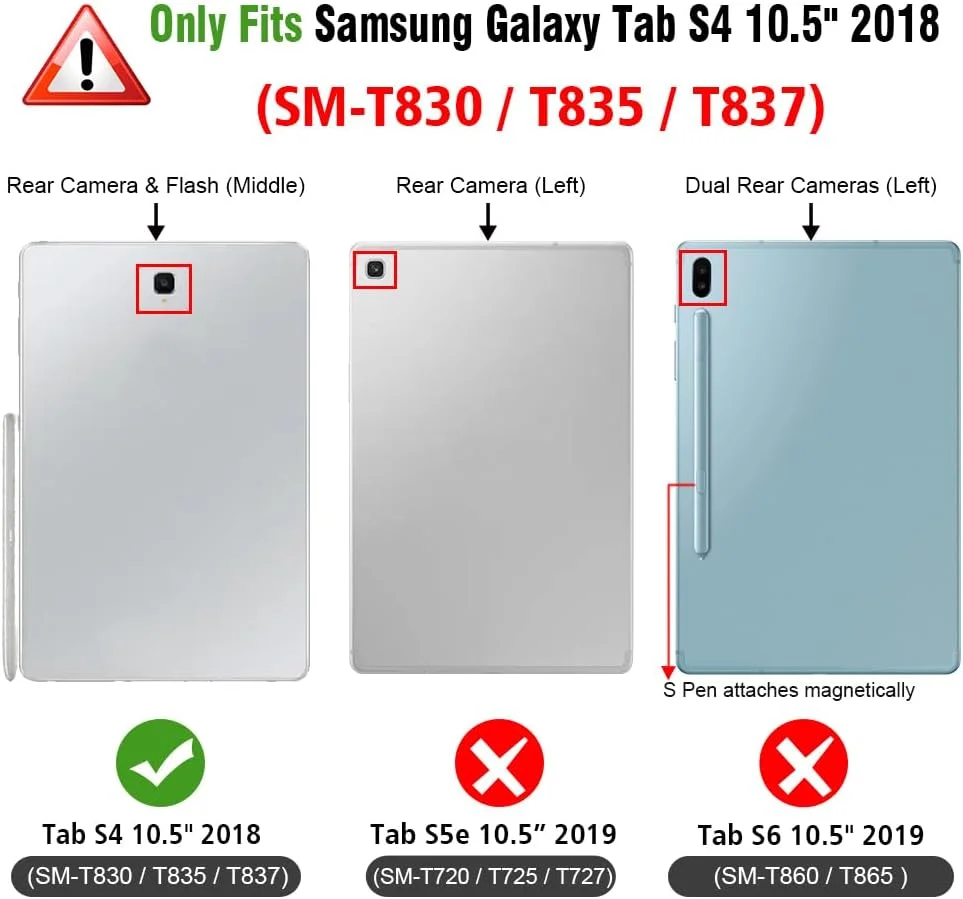 Ultra-Thin Slim Leather Flip Case for Samsung Galaxy Tab S 4 10.5