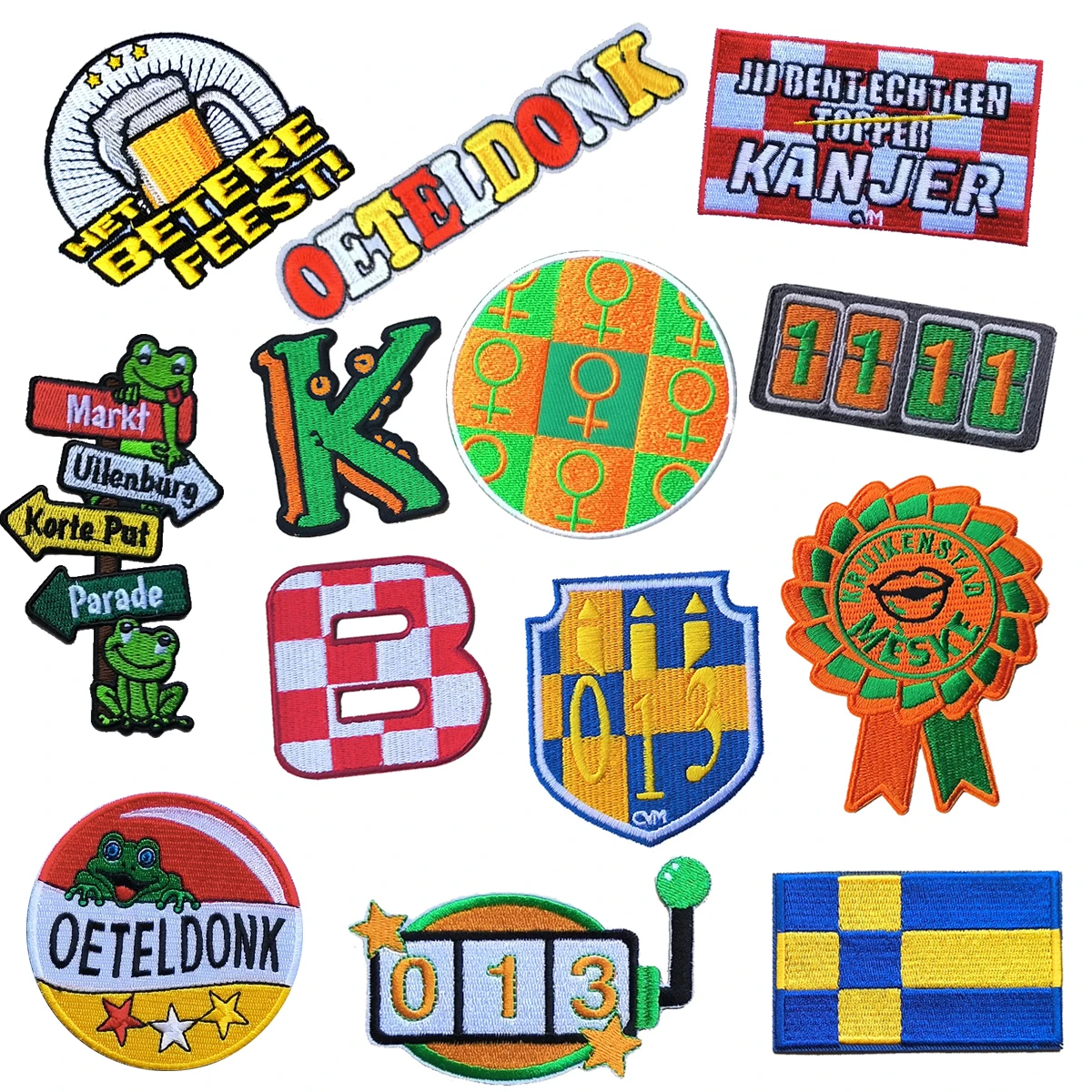 Carnival Embleem Oeteldonk Patches for Clothing Iron on Embroidered Sew Applique Kruikenstad Patch 073 Badge