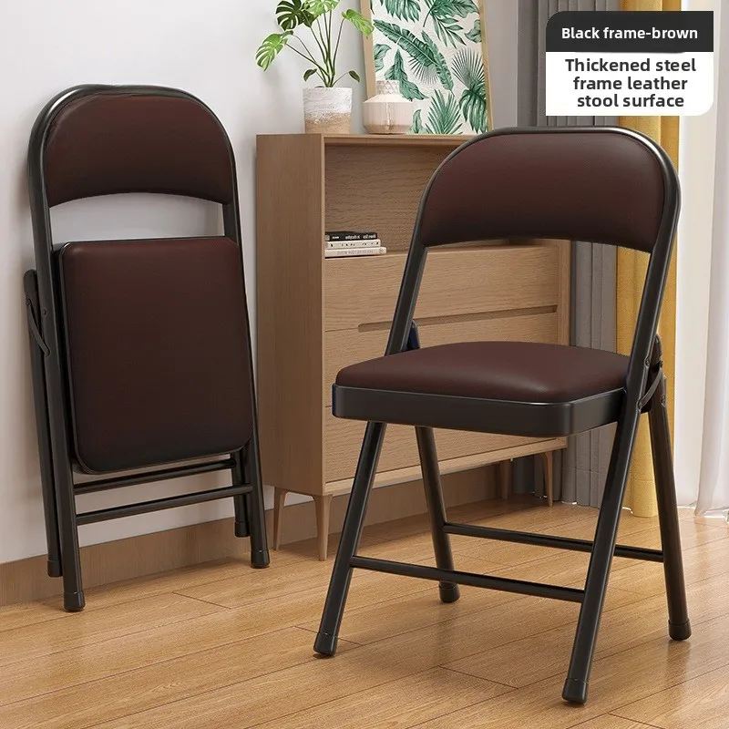 

Оптовая продажа, складной обеденный стул, простой стул со спинкой, портативный домашний офисный стул для обучения, конференции, общежития