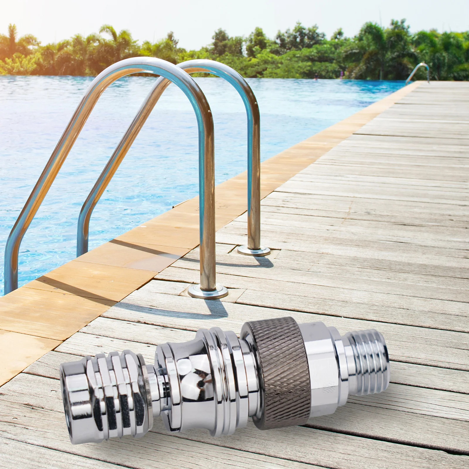 Diving Chrome Plated Copper Diving Quick Connect Adapter Chrome Plated Copper Diving Full Face Diving Quick Connect