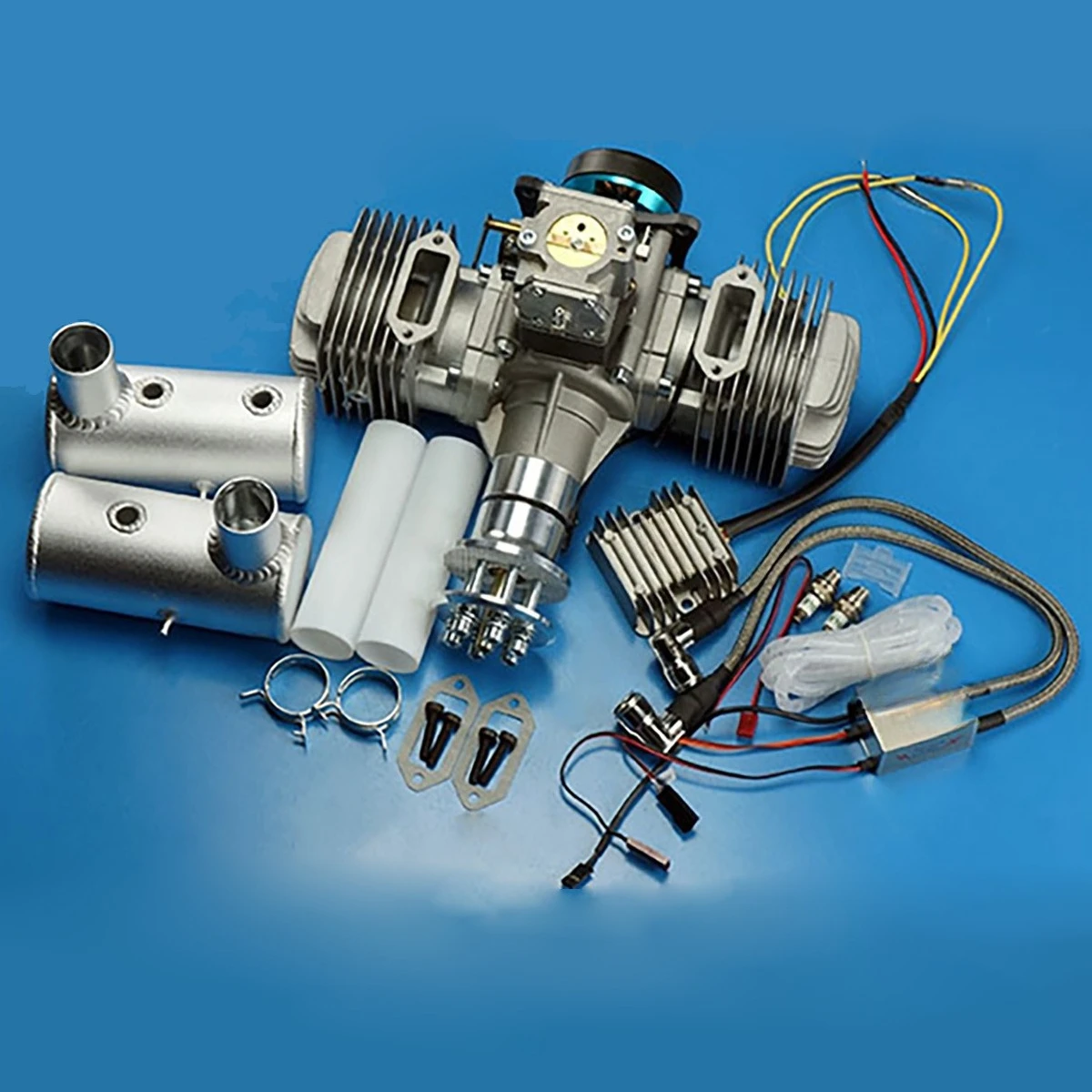 Two-cylinder two-stroke power generation system 80W170CC displacement, model aircraft drone engine