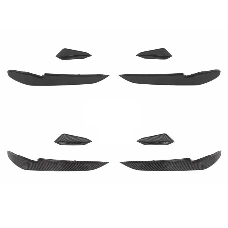 Front Bumper Lip Splitter Deflector Spoiler Panel For VW  Golf 8 Pro R-line GTI Max Blade Style