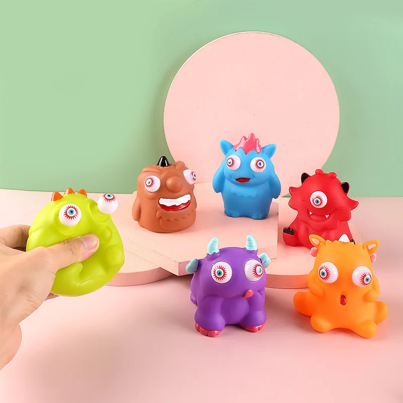 

Squinting Pinch Toys Eye Popping Monster Squeeze Toy Stress Relief Decor Vent Funny Gift Party Decoration Wacky Toys For Kids