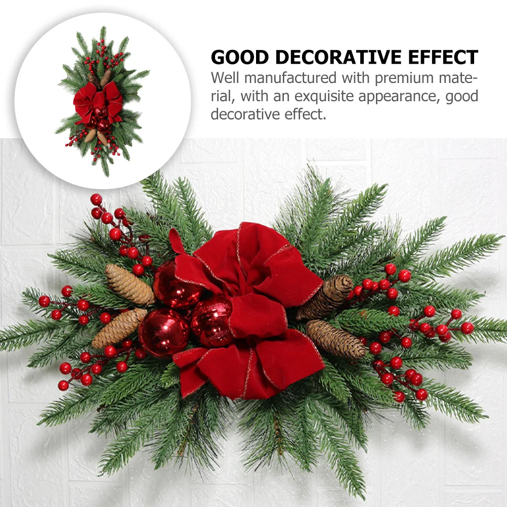

Christmas Wreath Pendant Premium Door Decoration For Bedroom Living Room Office Xmas Hanging Ornament Party Decor Indoor Holiday
