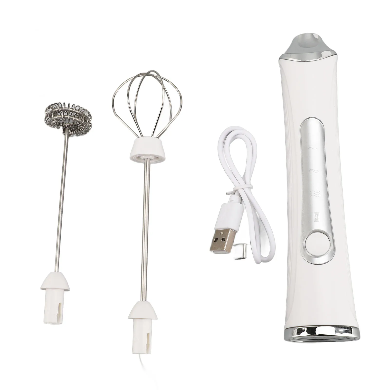 يده رغوة الحليب الكهربائية الفولاذ المقاوم للصدأ 3 سرعات USB قابلة للشحن يده خفقت خلاط مشروبات رغوة المحمولة للقهوة