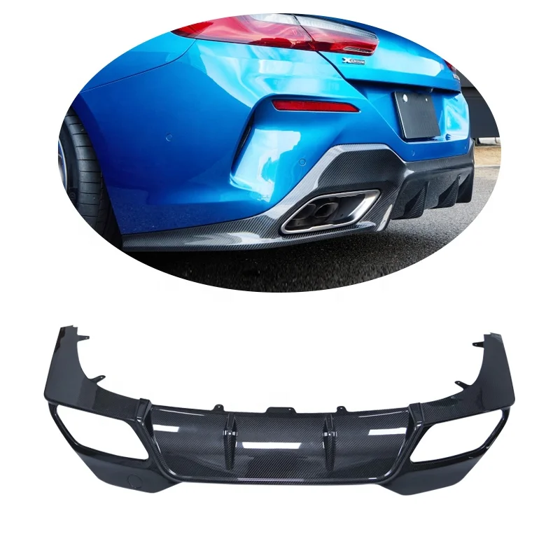 

3D STYLE CARBON FIBER REAR DIFFUSER FOR 2019-2021 BMW 8 SERIES G14 G15 G16 4D