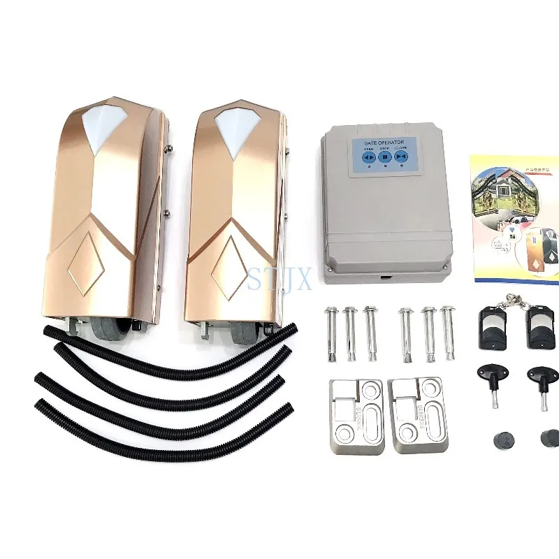 Heavy Duty Dual Arms Automatic Swing Gate Opener Operator For Villa Courtyard High Security Easy Installation  Anti Theft  Quiet
