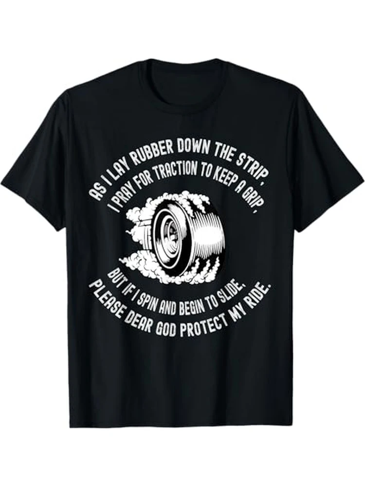 

Funny Drag Racer-"Lay Rubber for the Strap" Race Car Graphic-100% cotton O-neck short sleeve casual printed men's T-shirt.