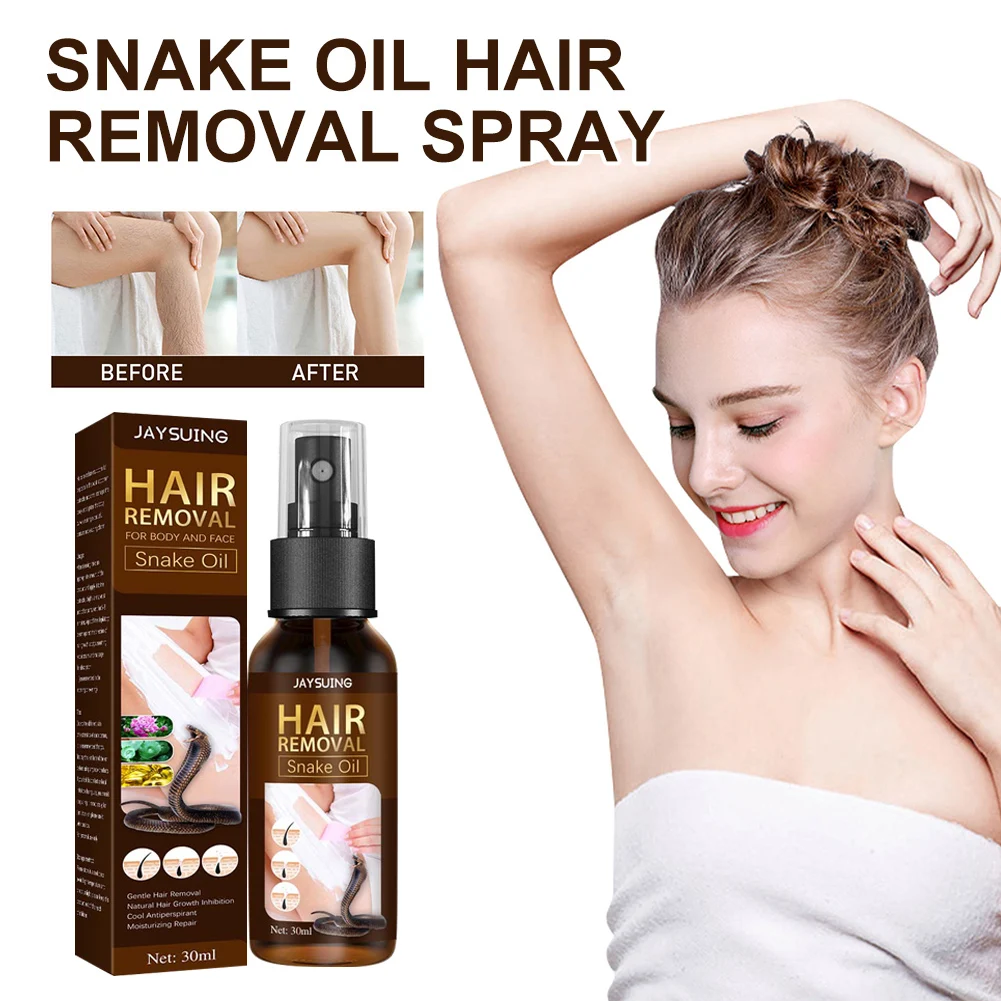 30ml Powerful Permanent Painless Hair Removal Spray Ant Snake Oil Stop Growth Inhibitor Shrink Pores Skin Smooth