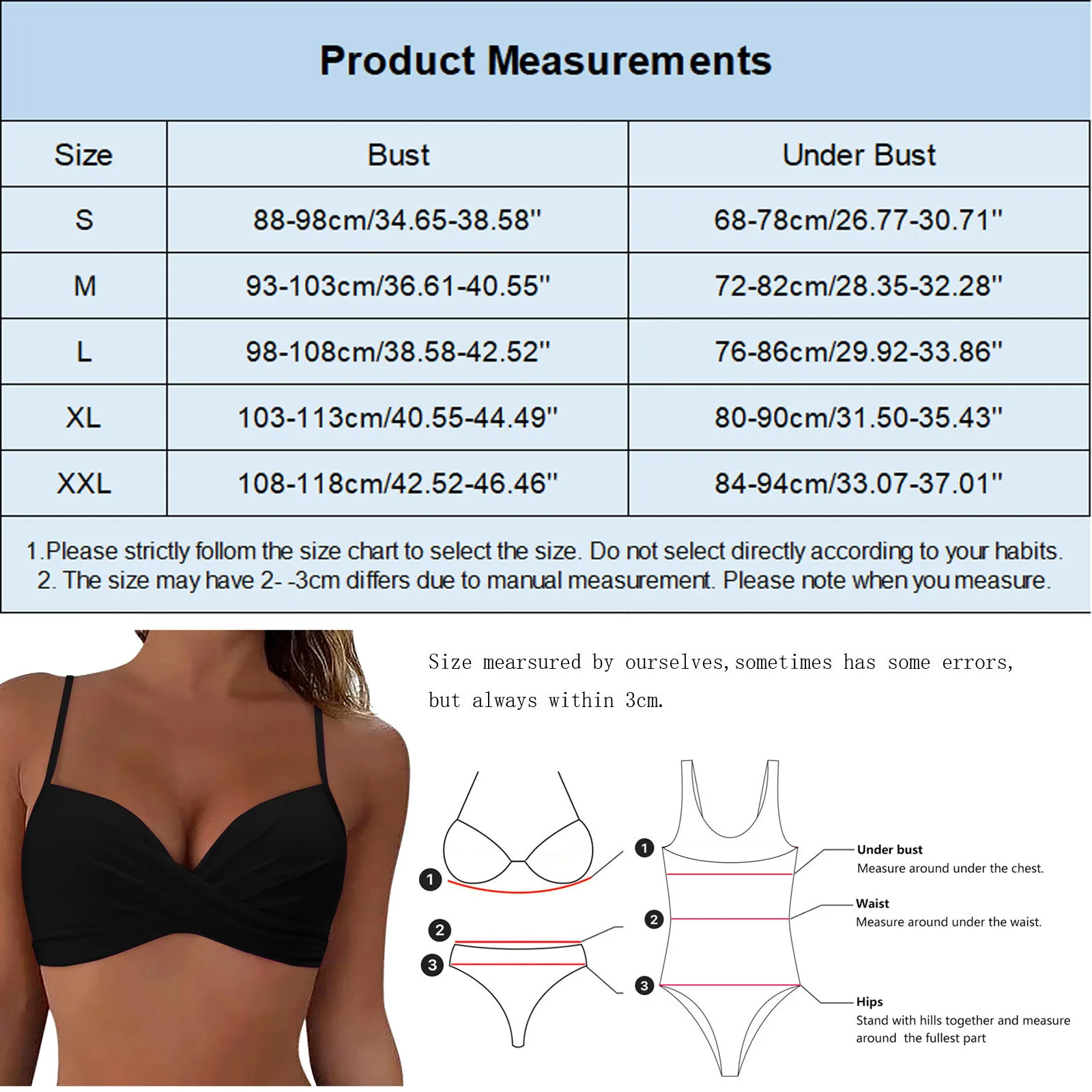 2024 Womens Sexy Push Up Bikini Tops Floral Swimwear Tops Underwire Full Coverage Bikini Top Push Up Crop Top Tie Back Tops