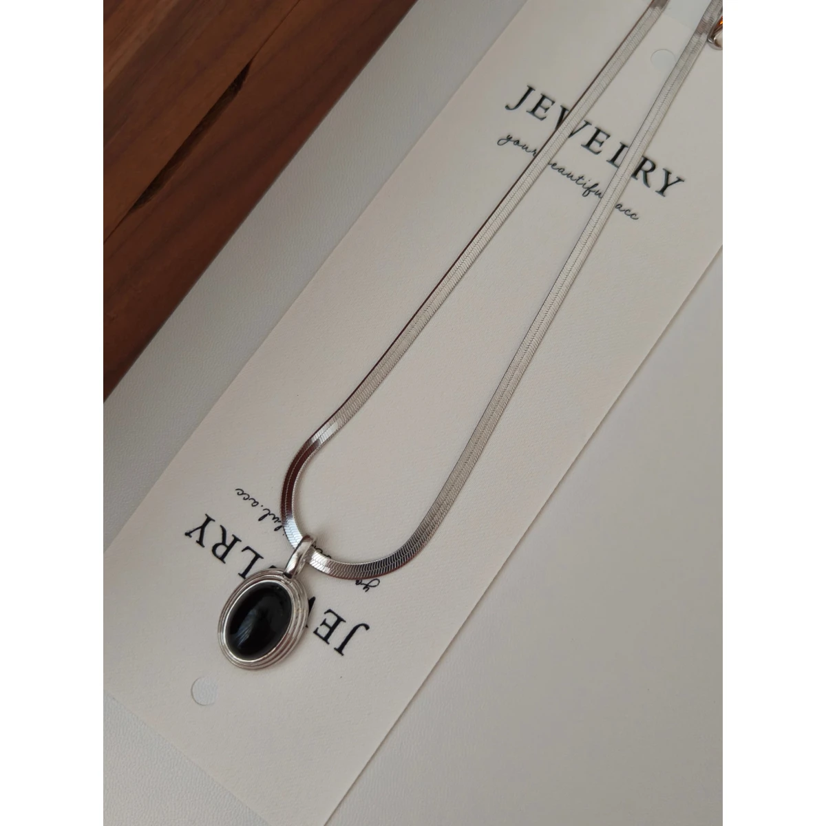 NEW ​ Full Body S925 Sterling Silver Plated With 18K Gold | Agate Necklace | Chain Length 38+6cm 100666