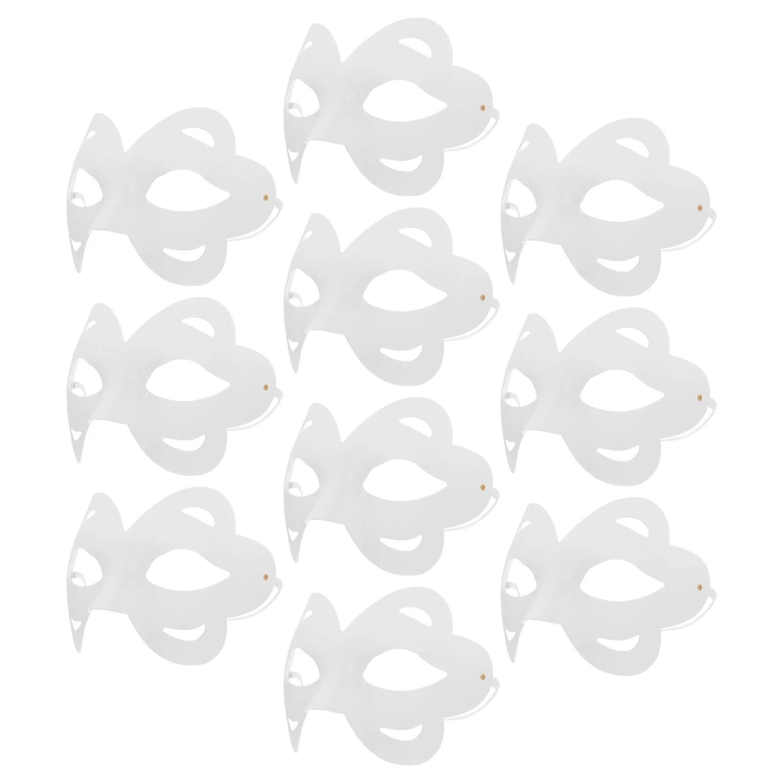 10 pezzi dipinti a mano fai da te in pasta di carta artigianale maschere per il viso vuote per cosplay maschere per feste di Pasqua Mardi decorazioni per feste teatrali