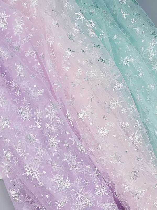 

Soft Tulle Fabric Me Handmade Silver Heat Princ Dr Mermaid Decoration DIY Material Lightweight Fabric Home Sewing