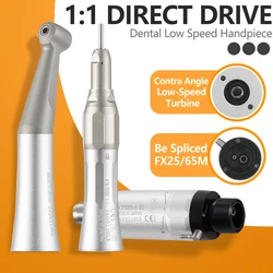 FX25 FX65 Dental 1:1 Direct Drive Contra Angle Low Speed Handstück Mini Kopf Zahnmedizin Gegen Winkel Polieren Werkzeuge