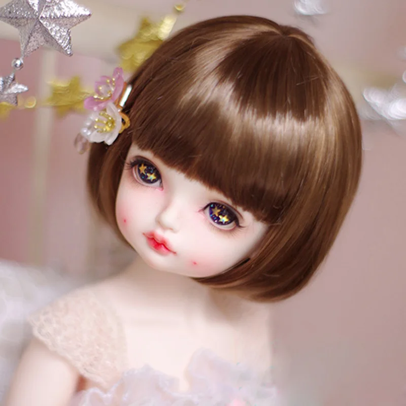 New Arrival 1/3 1/4 1/6 1/8 High Temperature Short Lovely Style Wire Bjd Wig Hair