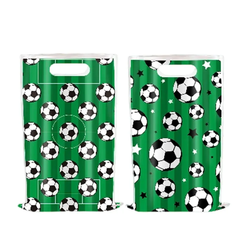 Fußball-Geburtstagsparty-Dekorationen Fußball-Tischgeschirr Teller Becher Tischdecke Ballons Hintergrund-Banner Geschenktüten Jungen-Partyzubehör – Detail 30