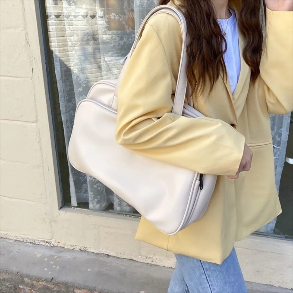 

Cute Fashion Large Capacity Tote Bag Korean Luggage Bag Leather Shoulder Bag Handbags Travel Big Bag Office Worker