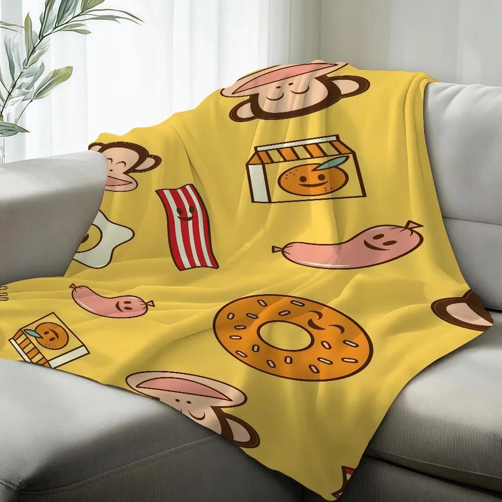 Anime P-Paul F-Frank Big Mouth Monkey Blanket Suitable For Sofas Beds Offices Cars Outdoor Travel