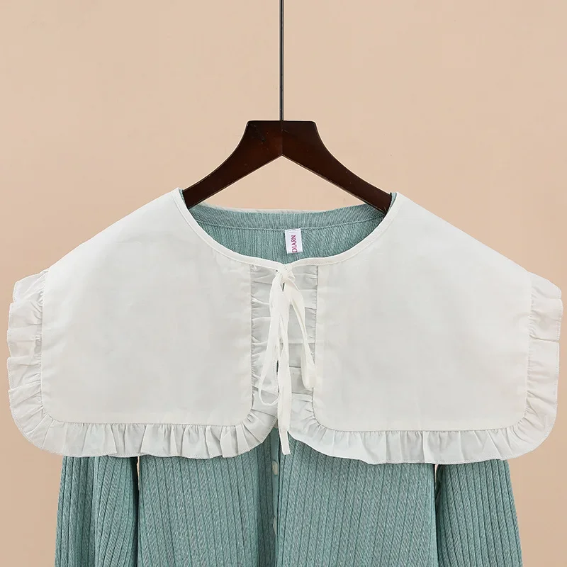 

Женская рубашка с искусственным воротником, 2023, винтажная кружевная рубашка с вышивкой и накладным воротником, блузка, свитер, декоративная рубашка со съемным воротником