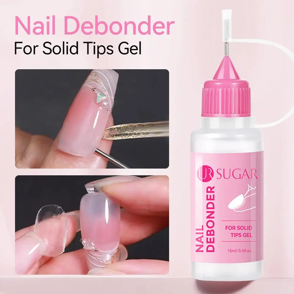 Dissolvant de colle pour ongles, 15ML, sans acétone, dissolvant de vernis à ongles, dissolvant multifonctionnel pour les pointes des ongles, dissolvant de colle doux