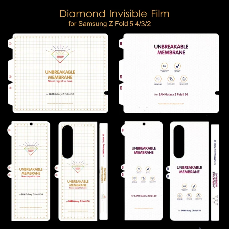 

Invisible Front Back Hydrogel Film For Samsung Galaxy Z Fold5 4 3 Clear Matte Screen Protector For Galaxy Z Fold 5 4 3 2