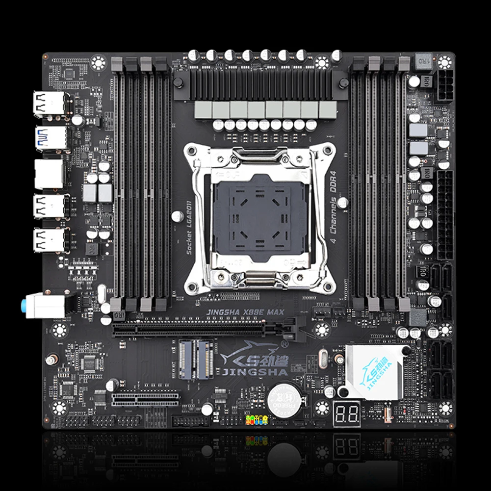 Imagem -03 - Placa-mãe do Computador X99e Max Lga20113 pc Mainboard x Ddr4 Nvme Sata M.2 Usb 2.0 Sata 3.0 Rj45 X16 x4