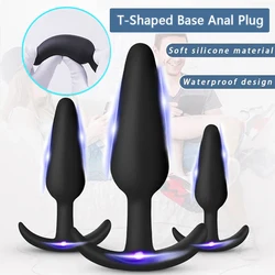 T Shape Anal Plug 3 Sizes Soft Silicone Butt Plug Stimulator Anal Sex Toys Prostate Massager Dildo For Women Men Adult Sex Toys