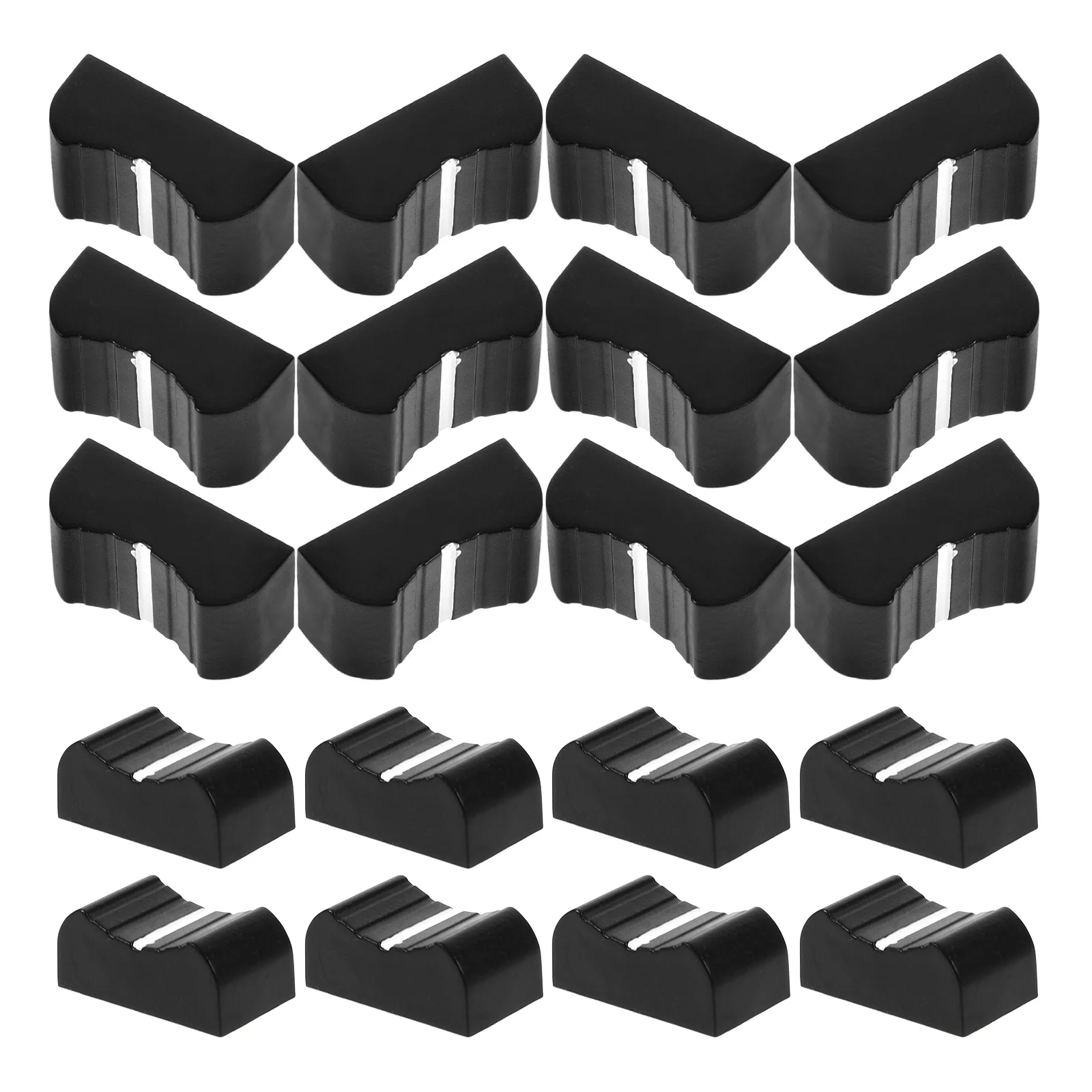 20 Pcs Mixer Push Keycap Slider Fader Replacement Knobs Caps Mat Accessories Console for