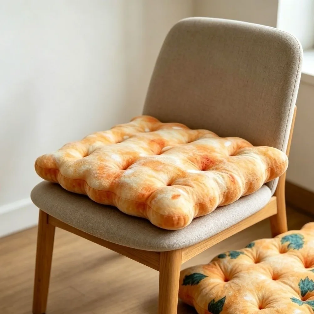 Soft Simulation Biscuits Plush Toy Round Square Plush Seat Cushion Artificial New Plush Sofa Cushion Office Sofa Cushion