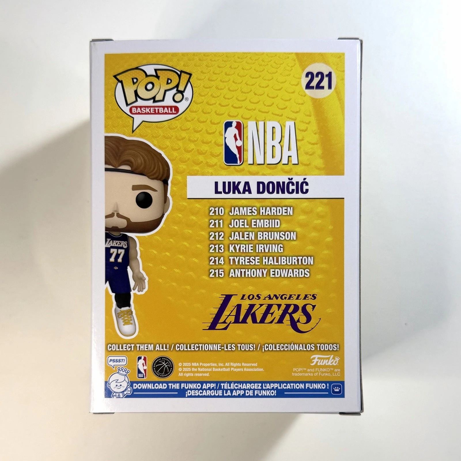 NBA Luka Dončić 2025 Statement Edition Uniform Vinyl Figure Funko Pop 221 Officially Licensed Collectible Desktop Decor Gift view 5