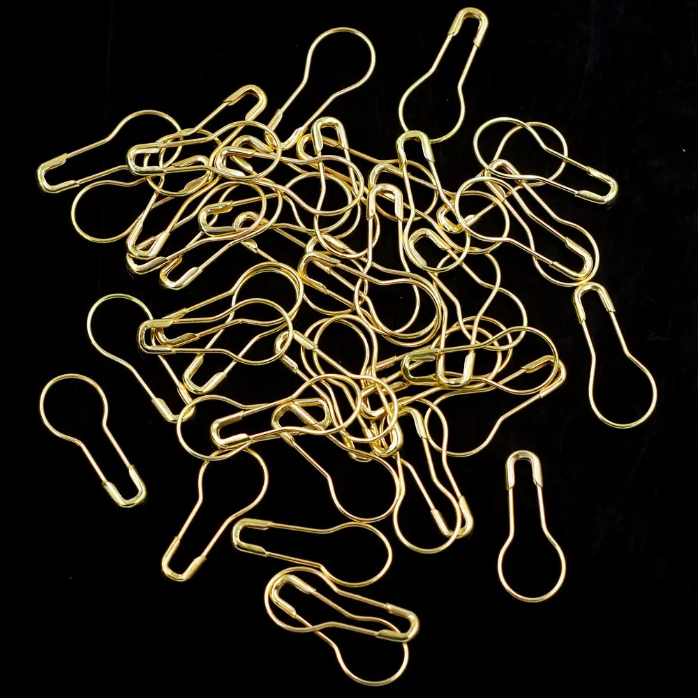 2500Pcs Wholesale Golden Flask Shape Gold Plated Metal Safety Pins Jewelry Making Needles Accessories 21x9.5mm