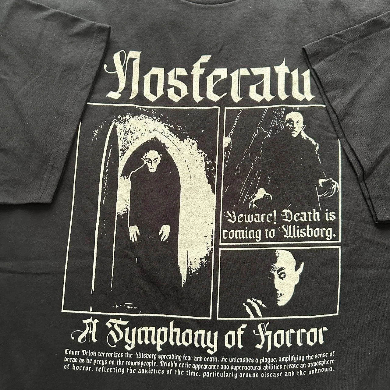 Camiseta clásica de terror de Nosferatu para hombre, talla M, camiseta gótica de vampiro, nuevas llegadas de primavera/verano, corte regular, informal