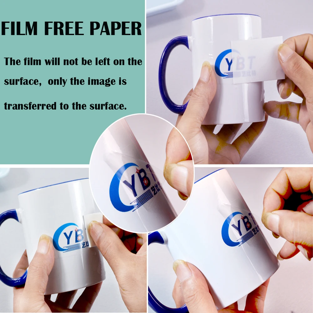 Clear Color Transfer Sheets DIY A4 Water Transfer Paper For Ceramic Mugs Film Free Laser Waterslide Decal Paper