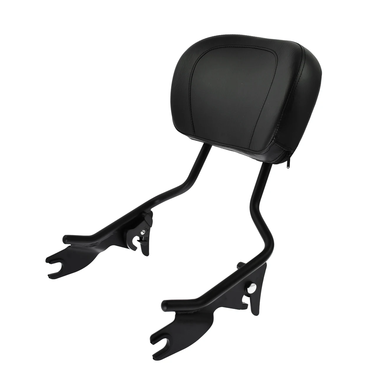 HCMOTORKU Motorcycle Detachable Sissy Bar Rear Backrest Pad Black/Chrome 2009-2022